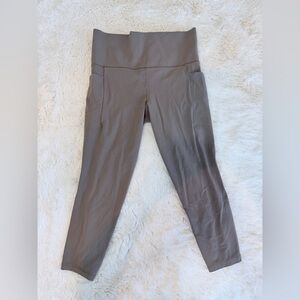 Athleta Taupe High-Waisted Leggings